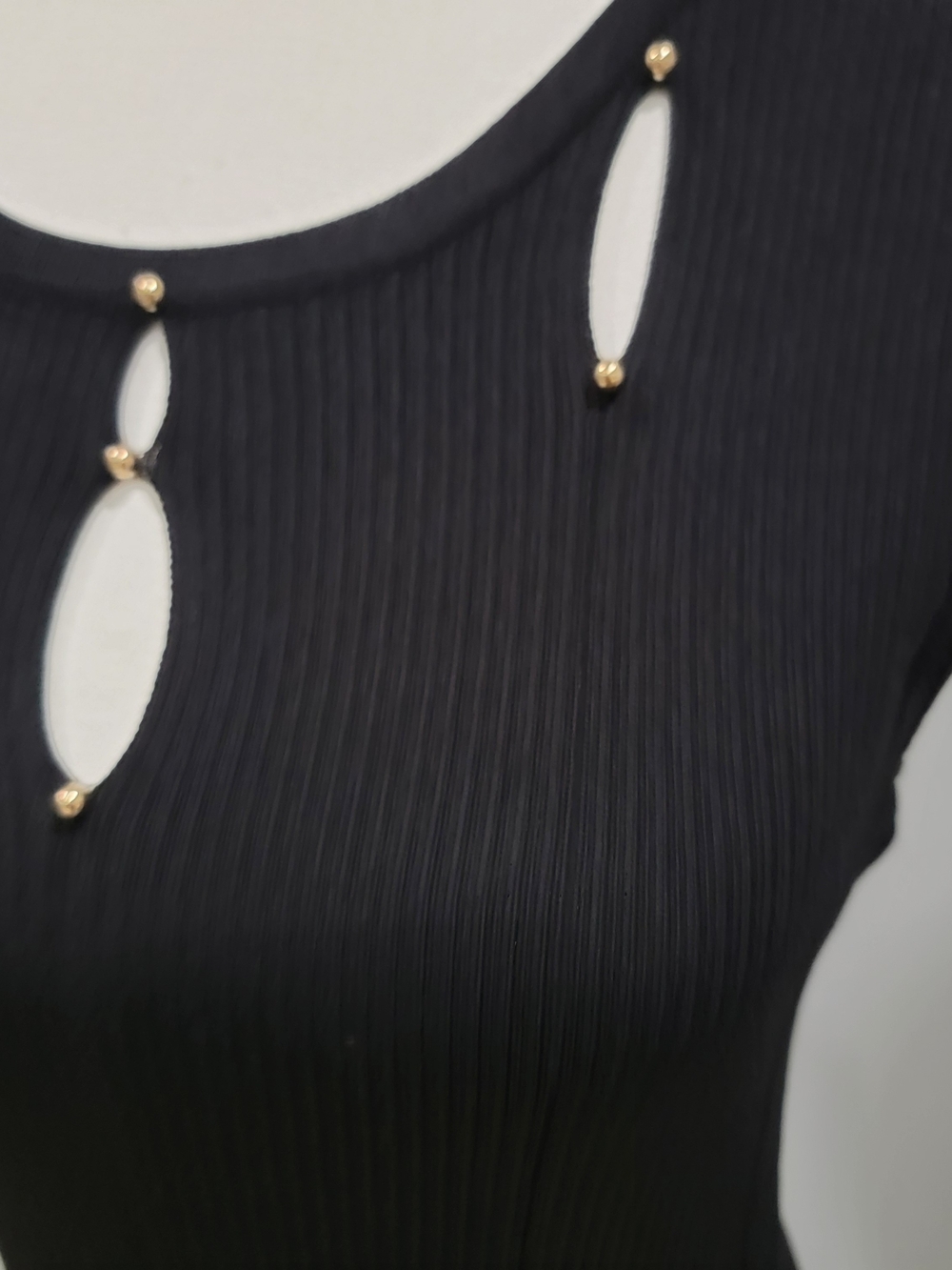 Joseph Ribkoff Black Sleeveless Maxi Dress with Keyhole Accents - Picture 3 of 12